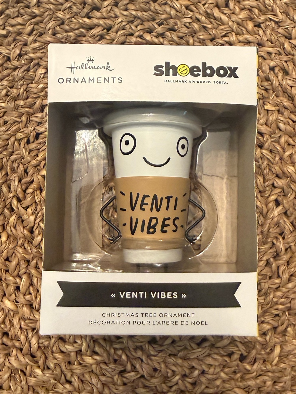 Hallmark Shoebox "Venti Vibes" Coffee Cup Christmas Tree Ornament - Picture 2 of 4